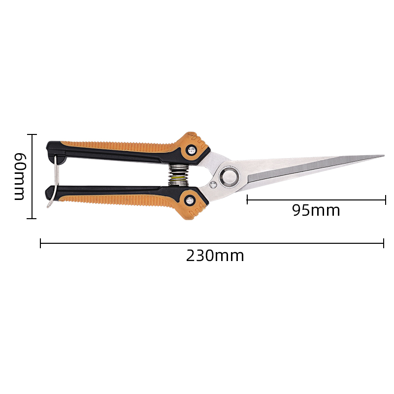 stainless steel shears flower bonsai pruning long head trimming scissors curved garden grape scissors