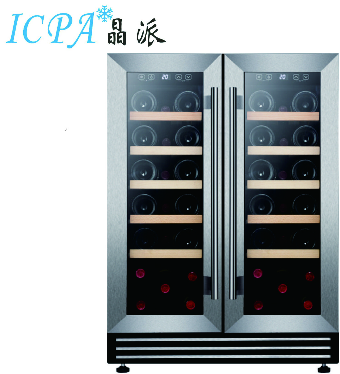 2019 Selling  40 Bottles side-by-side door compressor Cooling  Built-In Wine refrigerator  Cooler