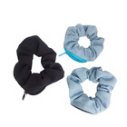 custom logo fabric elastic hair storage scrunchies for running cycling workout made in China wholesale ladies women