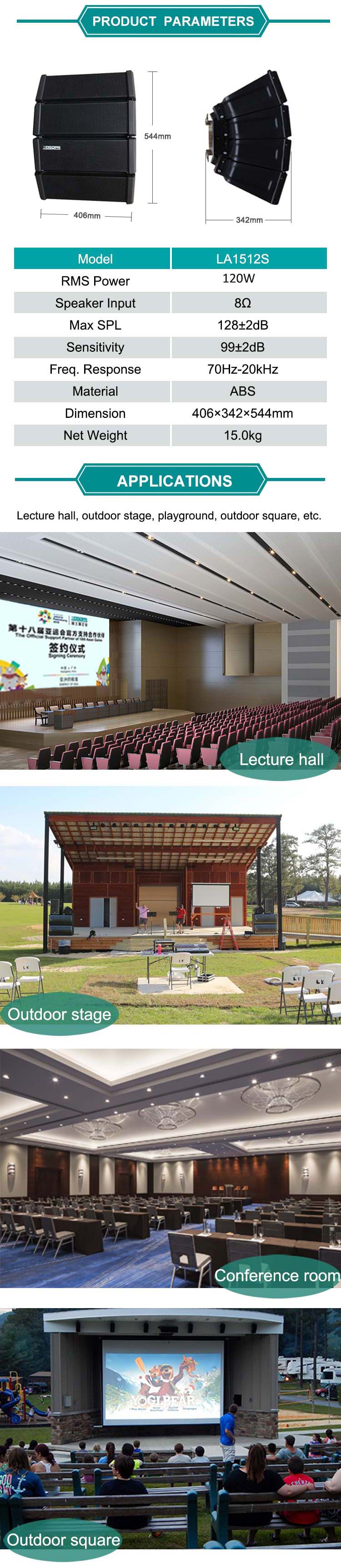 Line array speaker professional audio system large outdoor wedding stage performance linear array speaker music studio equipment