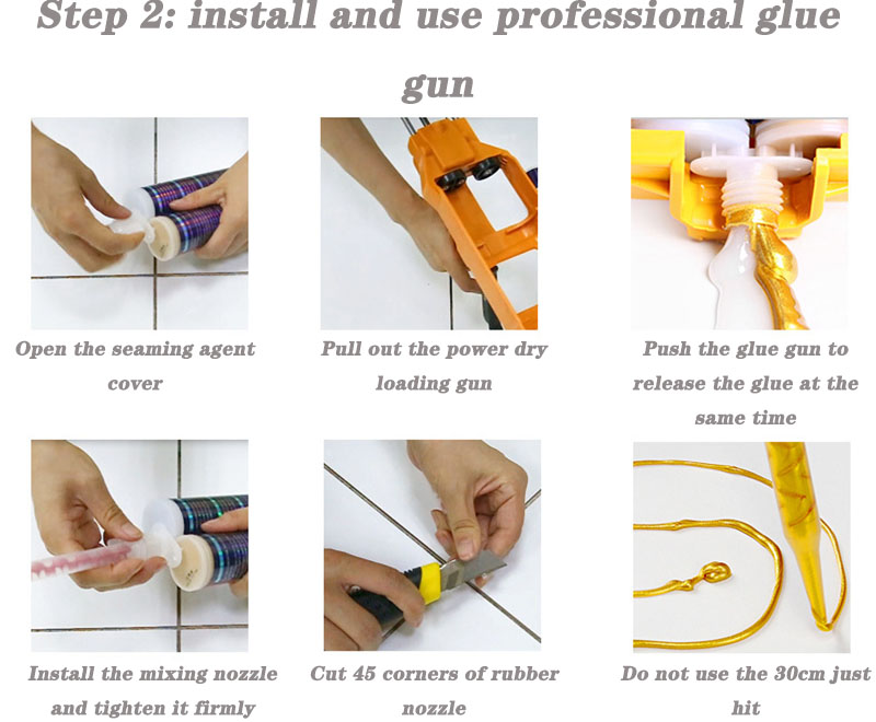 OEM customization High Glossed Colored Non Shrink Grout Epoxy Ceramic Tile Grout for Tile Caulk Filling