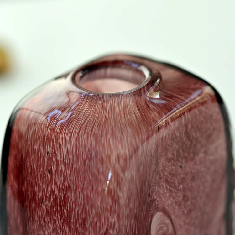 Colorful decoration creative hand made small home shop window Crafts purple poplar incense bottle glass vase