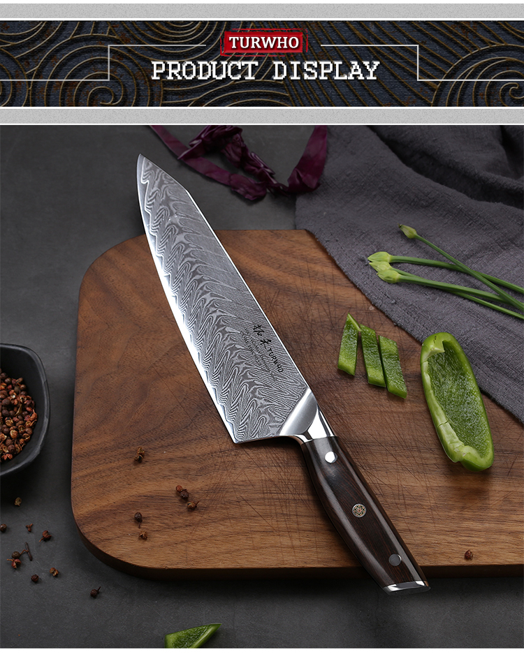 Hot Sale Classic 8 inch Damascus Kitchen Chef Knife