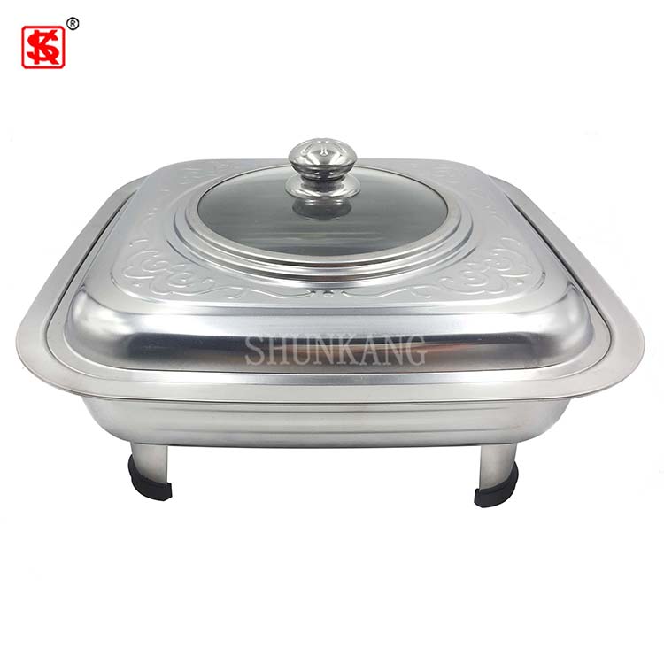 Stainless Steel chafing dish hotel buffet serving dish cheap food warmer with compound cover