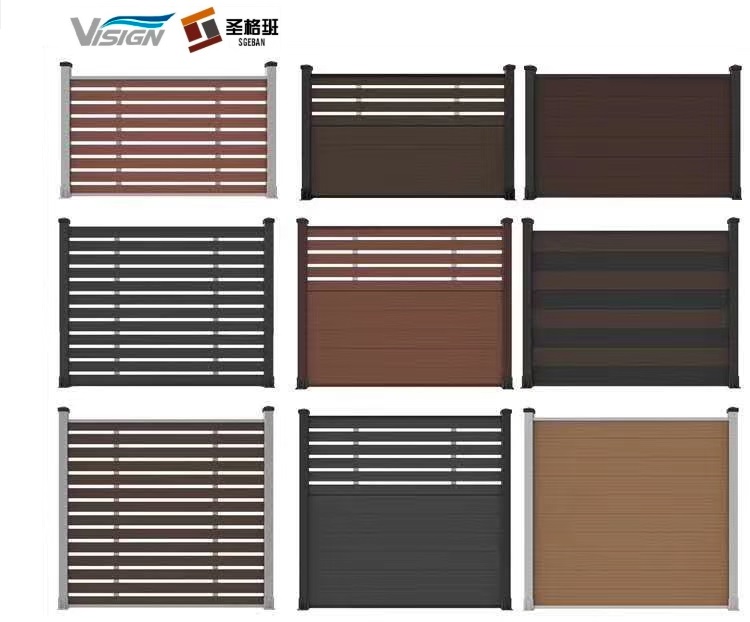 Outdoor waterproof Wood plastic composite wpc garden fence  with decent quality/easy install