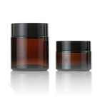 20ml 1 oz 2 oz 30ml 30 ml 50ml 60ml 100ml empty cosmetic cream amber glass jar with aluminum metal lid