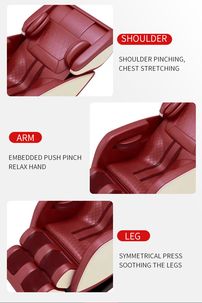 SL track and 3D massage chair with shiatsu and kneading luxury massage chair