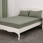 Custom hotel washed elastic bed sheet fitted sheet cotton hotel bedspreads twin