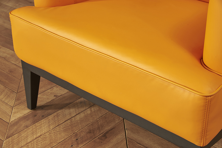 Modern Genuine Leather Upholstered Armchair for Living Room