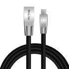Kailiya 2.1A 1.8M red black fast zinc alloy USB cable Lozenge TPE LED USB cable for Android Type C USB cable for Huawei