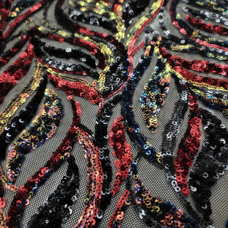 EGYPT MARKET SEQUINS FABRIC MESH EMBROIDERY NEW STYLE
