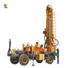 Portable 400m depth trailer mounted rotary hydraulic farm irrigation water well drilling rig machine for sales
