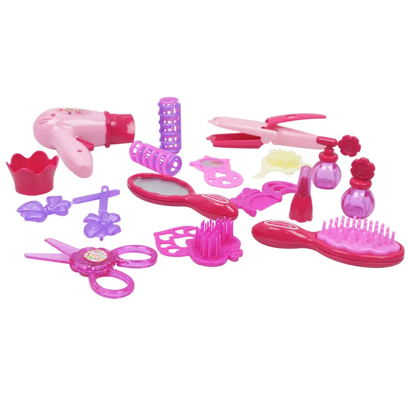 Girl's Accessories Play House Toys Simulation Beauty Salon And Mirror Vanity Makeup Dressing Table Set