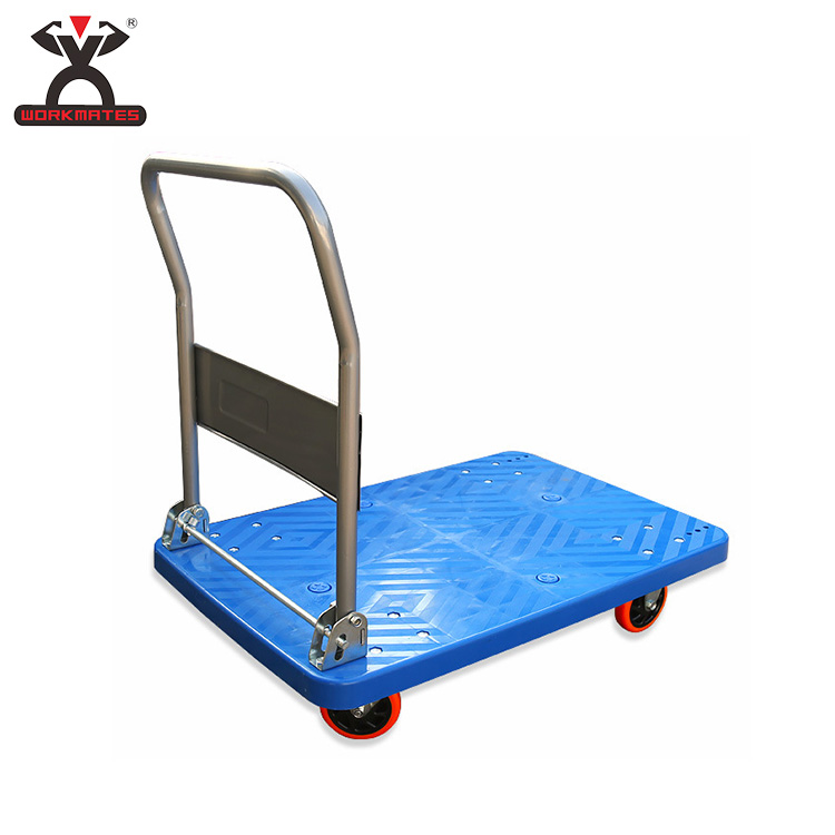 Manufacture Factory 300kg heavy duty platform foldable hand trolley