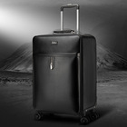 PU leather black light business temperament luggage boarding boxes waterproof travel trolley case
