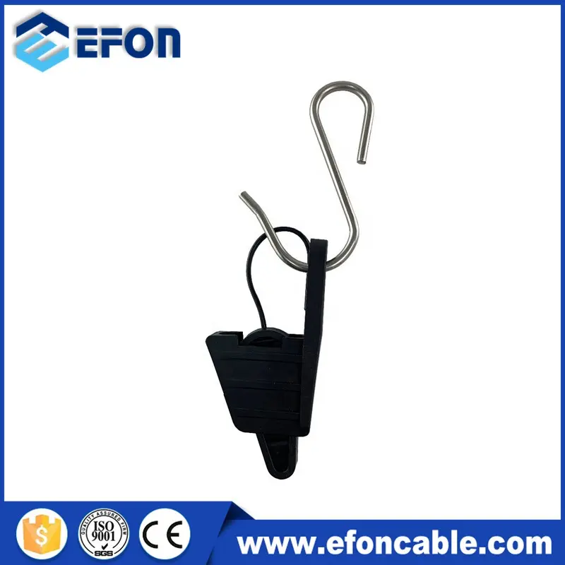 Custom Fiber Optical Cable Accessories FTTH Drop Wire S Type Cable Clamp