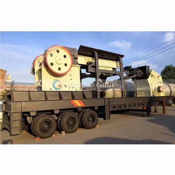 Jaw Crusher Mobile Station Portable Stone Concrete Crushing Plant