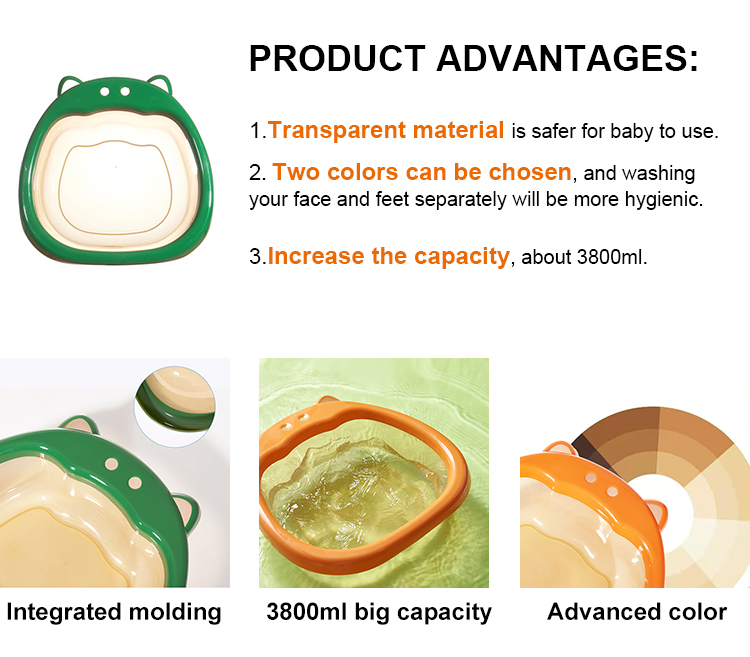 Cartoon Colorful Baby Basin Baby Wash Basins Plastic Baby Foot Basins