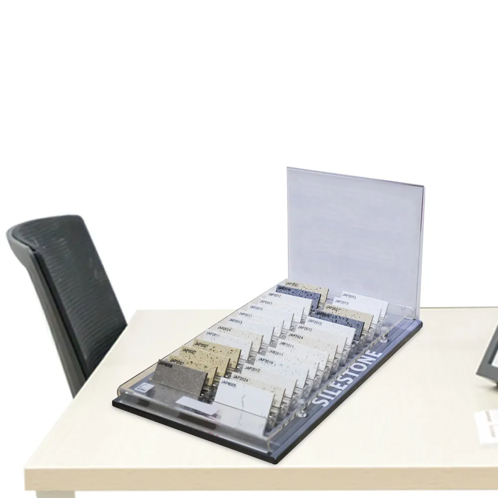 Expositor Counter Tile Capacity Tsianfan Sample Case Showroom Large Slab 10 Quartz Stone Display Folder