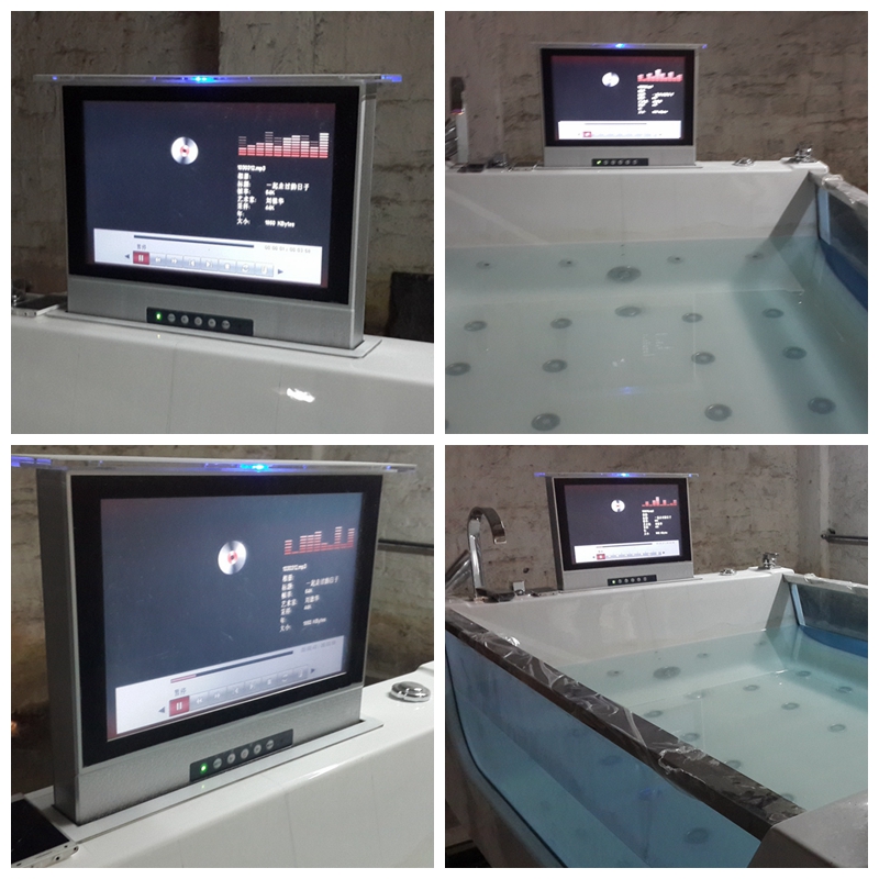 New born tub,two people bath,indoor water jet massage whirlpool bathtub with tv