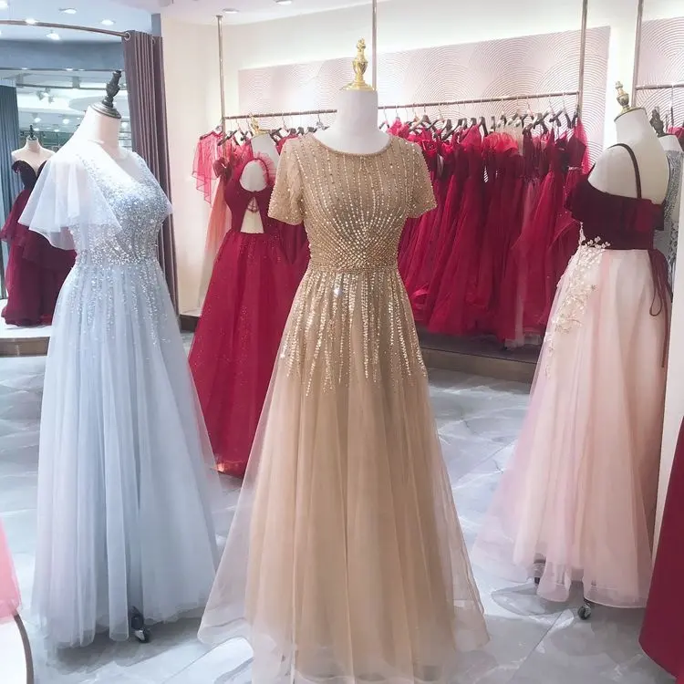 gold evening dresses for weddings