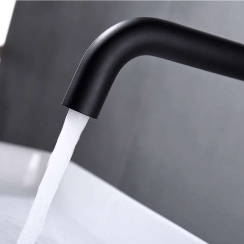 Wholesale Stainless Steel 304 Single Lever Hot and Cold Water in-wall Basin Faucet Sink Mixer Taps by black color