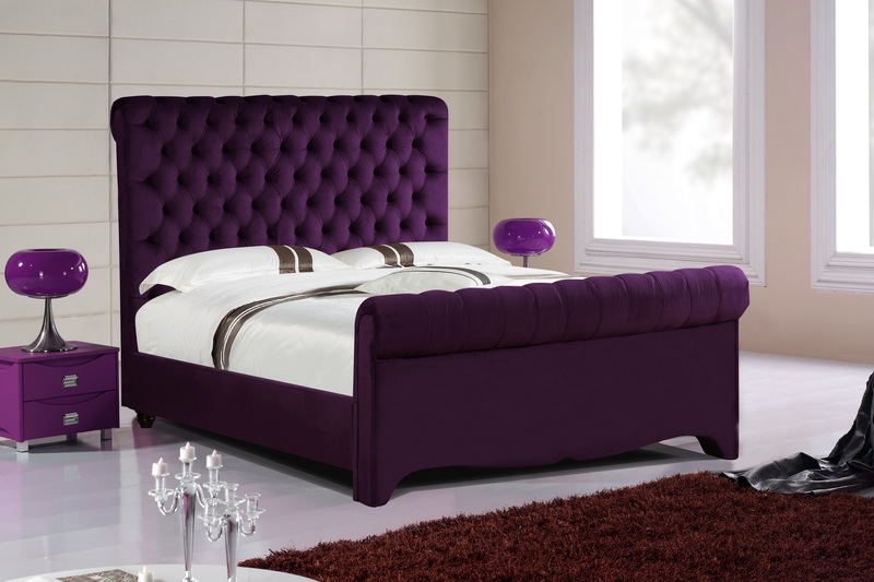 Italian Grey Luxury Platform Wood gas lift storage ottoman Beds With Headboard