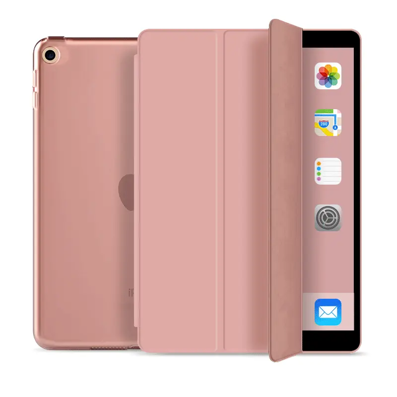 Lightweight PC Real Shell Smart Case for ipad 2018 2017 PU Leather Case for ipad 9.7