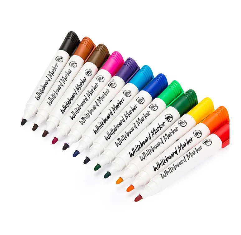 Wholesale customized logo Non-Toxic MultiColor Bright Dry Erase WhiteBoard Marker Pen for school