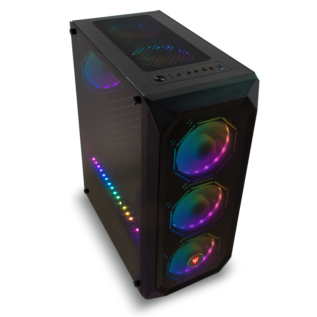 Sate Gaming Case Atx K875 6 Rgb Fans Argb Controller Strip Acrylic Panel