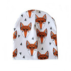 Wholesale custom 100% organic cotton interlock cute baby hat with double fabric