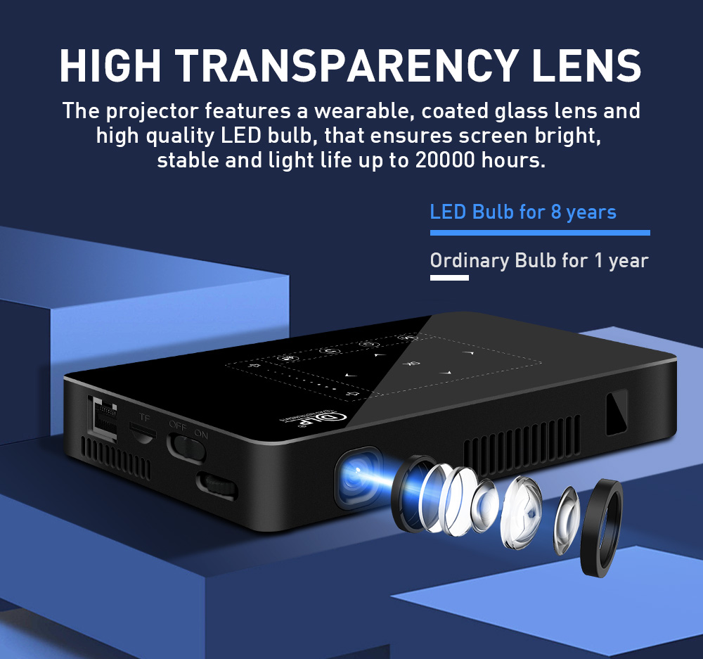 Hologram 4k projector p10 2G16G mini hd High End projector S912 Octa core BT4.1 DLP Dual WIFI