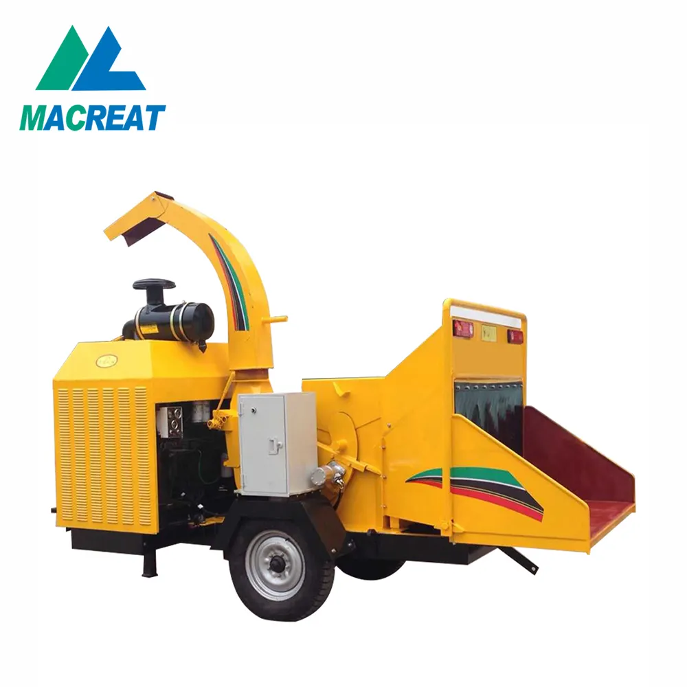 MACREAT high efficiency mobile wood chipper wood chipping machine LDBC1000 for sale