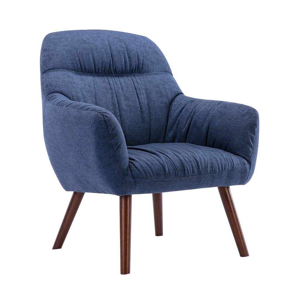 China Furniture Wholesale Price Wood Frames Armchair Modern Fabric Leisure Chair Solid Wood Legs Accent Chair Furniture