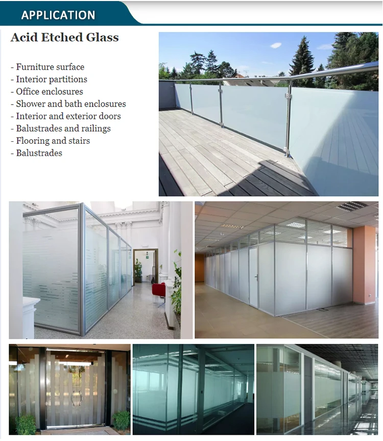 Dalian acid etched float glass panels 5mm 6mm 8mm 10mm 12mm obscure privacy glass manufacture