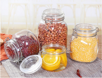 150ml 330ml 750ml round glass containers glass jar for bubble tea wholesale storage jars