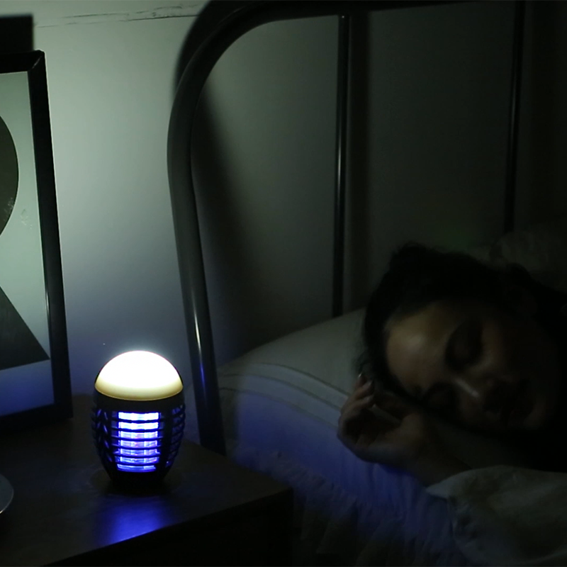 Camping Black Rechargeable battery electronic outdoor IP67 usb powered led uv mosquito insect killer Lantern lamp