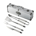 Wholesale 4 pcs BBQ Grill Tools Sets with Aluminium Alloy Case