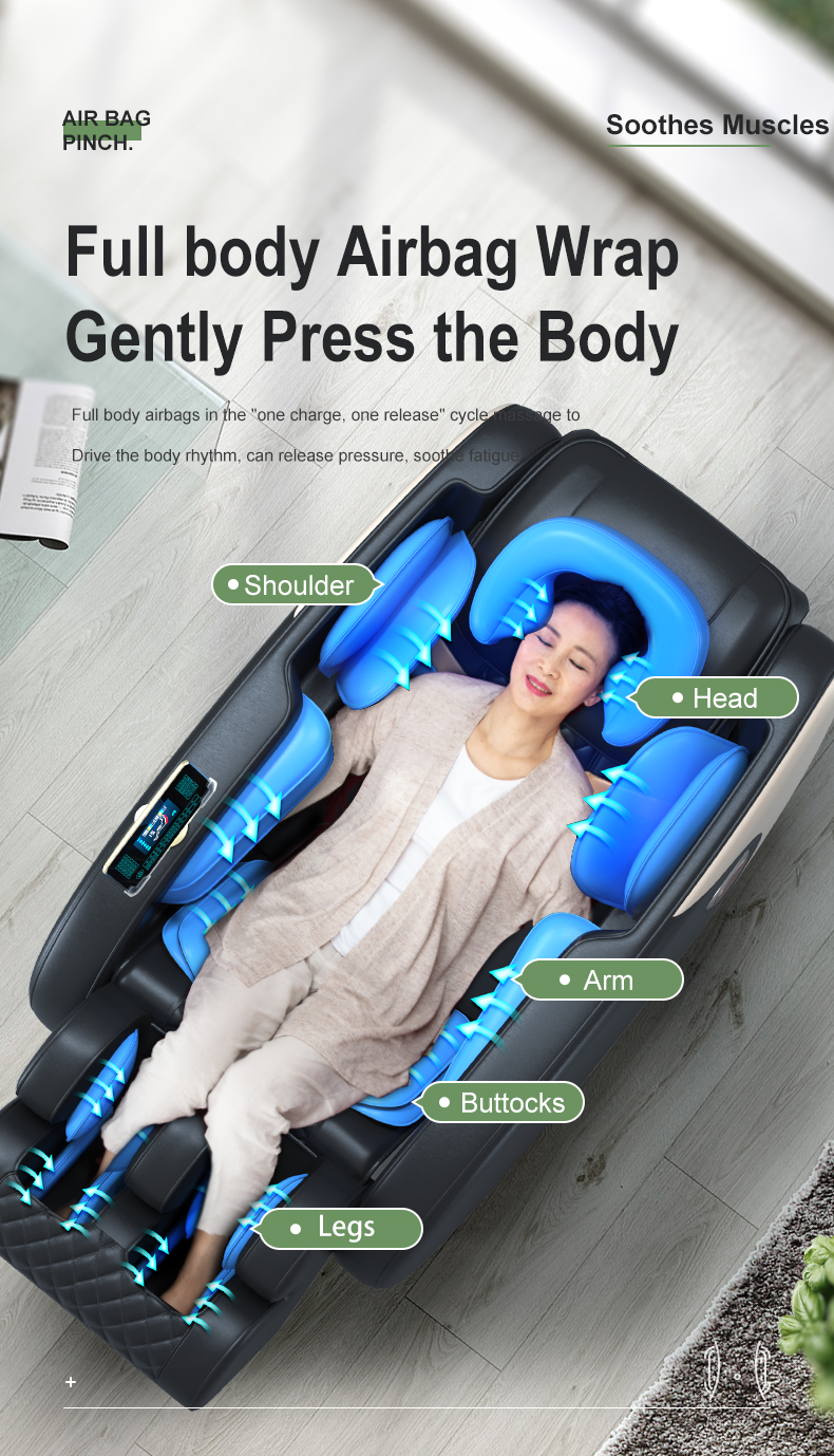 Jare E6 New Design Hot Sales Factory Price With Zero Gravity Chairs Shiatsu Massager Full Body Electric Cheap Massage Chair