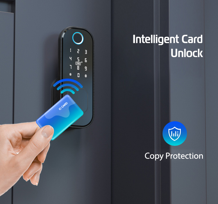 Waterproof ttlock APP wireless electric intelligent smart Digital Rim door lock for outdoor gate lock