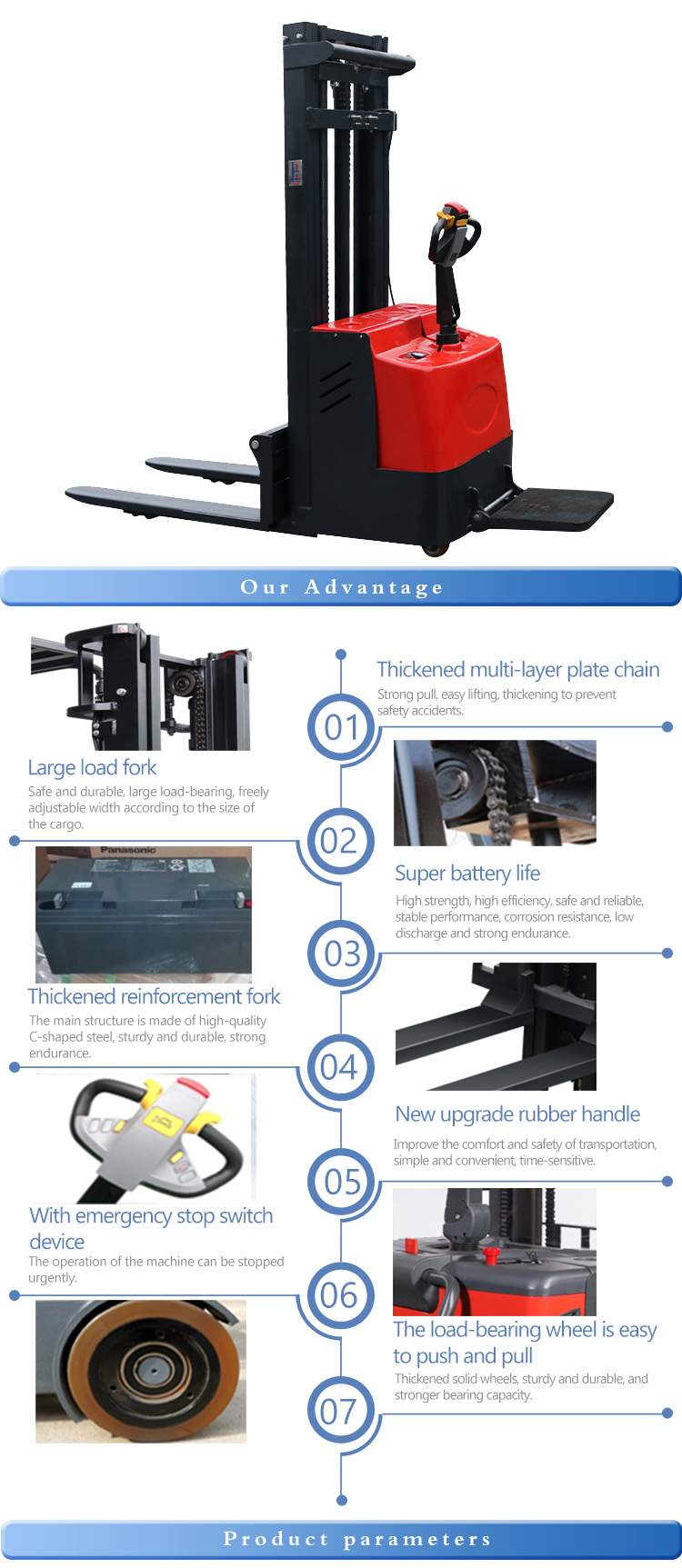 Jichuan 1.5 ton Mini Cheap Self Loading Electric China Pallet Lift Stacker Battery Operated New Forklift Truck For Sale