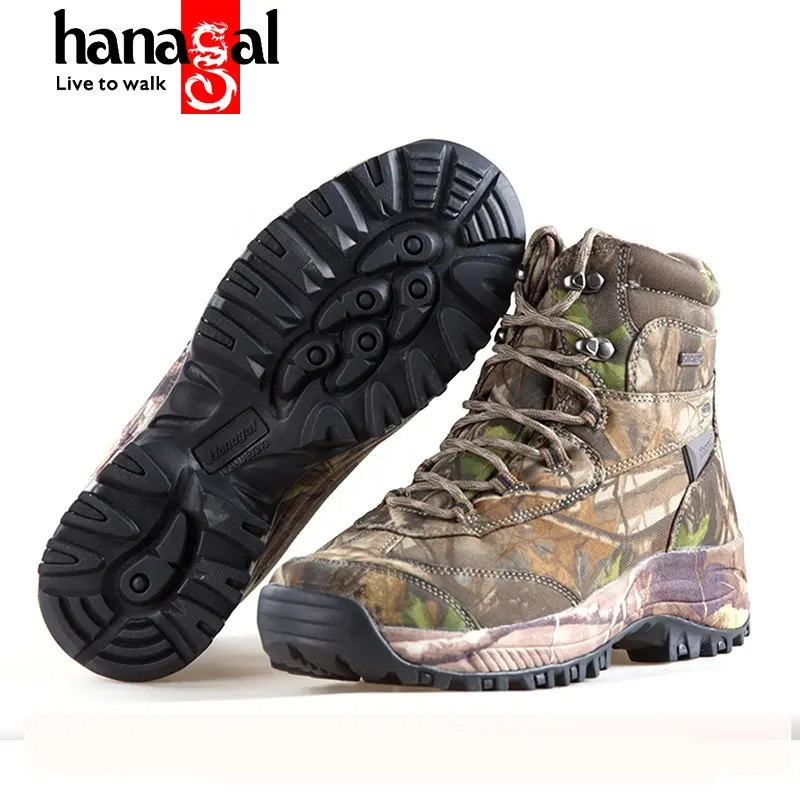 Camo Hunting Boots with 100% waterproof Membrane Outdoor hiking boots Forest Camouflage Boots