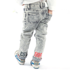Embroidered jeans distressed denim jeans for kids