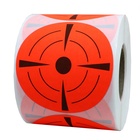 Hybsk Target Pasters 3 Inch Round Adhesive Shooting Targets - Target Dots - Fluorescent Red and Black(1 roll)