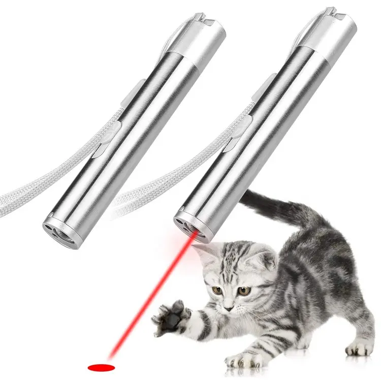 3 in 1 USB Charging LED Flashlight Pet Catch Interactive Lazer Pointer Cat Laser Pen