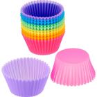 Amazon Hot Selling 100% Food Grade Silicone BPA Free Reusable and Custom Silicone Baking Muffin Cups/Cupcakes Liner