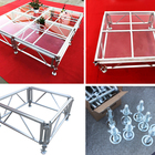 portable clear glass catwalk stage