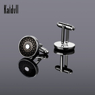 Wholesale Round Wheel Design Gold Plated Cufflink Custom Cufflink Manufacturer