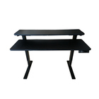 Double tabletop office height adjustable electric lift table