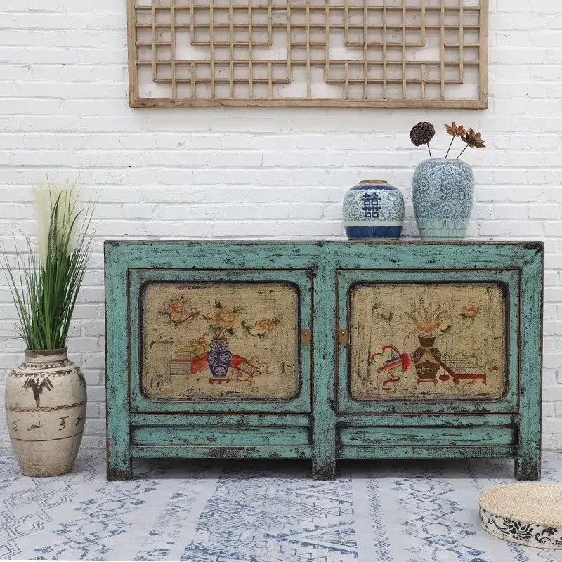 2019 new design Chinese Antique Solid Reproduction Furniture Vintage porch cabinet, two-door shoe cabinet, antique old locker